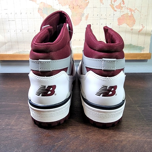 BRAND NEW New Balance 650 White Burgundy Raincloud Men's Size 11.0 - Picture 5 of 7